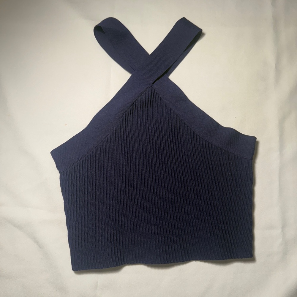 Forever 21 Navy Blue Ribbed Tank Top